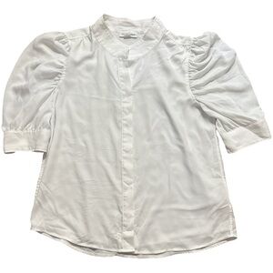 **Calvin Klein White Button-Down Shirt - Size Small